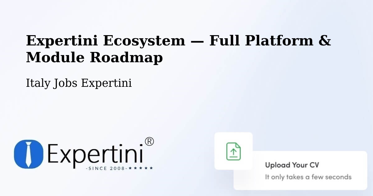 Expertini Ecosystem — Full Platform & Module Roadmap – Leno